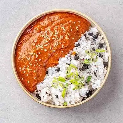 Tom Yum Fish Curry with Black Bean Jasmine Rice